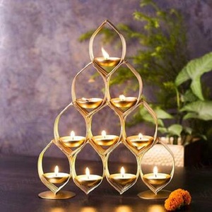 Luxury metal candle holders for hotels Living Room Dining Area Bedroom Events Crafted with Glass Candle Jars & <b>Lanterns</b> - Product Image 3