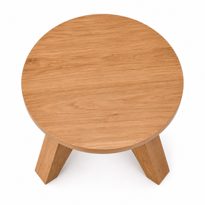 Mesa de Comedor Redonda Moderna Escandinava de Madera de Teca Sólida, Ecológica y Duradera para el Hogar, Apartamento, Villa, Escuela - Product Image 3