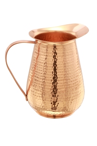 Carafe à eau en acier inoxydable martelé, de qualité alimentaire, sur mesure, faite à la main, avec accents décoratifs - Product Image 6