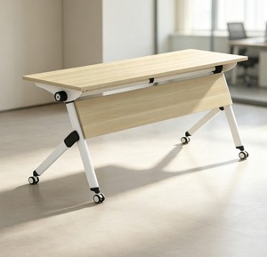 Table de formation pliable en bois moderne V-TRY 126/156/186, gain de place, mobilier scolaire multifonctionnel pour écoles, hôpitaux, ateliers - Product Image 1