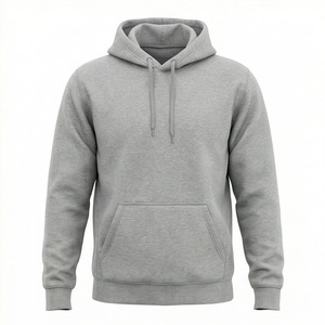 Wholesale New Sporty Mens Autumn Winter Hooded Casual Fleece Jackets 100% Cotton Eco Friendly 380g Thick Warm Solid Hoodies - Product Image 1