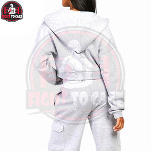 ชุดวอร์มครอปทรงขาบานสำหรับผู้หญิง ดีไซน์เฉพาะตัว คุณภาพสูง น้ำหนักเบา ออกแบบกระเป๋าใส่ของได้ตามต้องการ - Product Image 6