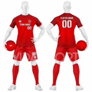 ชุดกีฬาฟุตบอลแบบพรีเมี่ยมเสื้อและกางเกงขาสั้นระบายอากาศได้ครึ่งแขนฤดูใบไม้ผลิผู้ผลิตทั่วโลก - Product Image 1