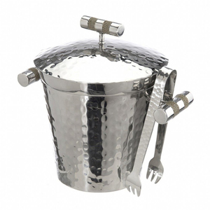 Seau à glace isotherme à double paroi en acier inoxydable, finition cuivre, fait main, avec texture moderne, en promotion - Product Image 4