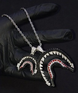Pendentif en alliage de zinc plaqué noir en forme de boule de cristal, style hip-hop, charme bouddhiste tibétain, pour cadeau d'anniversaire - Product Image 4