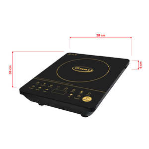 Cuisinière électrique Gmax IC-C12 1650W à brûleur unique avec commande tactile, plaque en verre, prise EU, commande par bouton pour la cuisson - Product Image 1