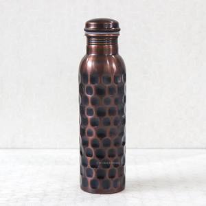 Botella de Agua de Cobre 100% Hecha a Mano de 950 ml con Patrón de Diamantes, a Prueba de Fugas, con Logotipo Personalizado, Apta para Lavavajillas, Ecológica y Saludable - Product Image 6