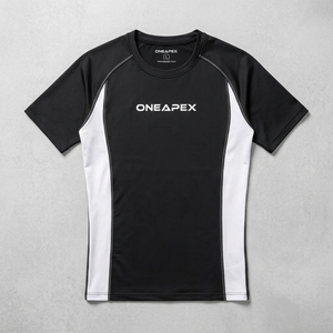 Men <b>Compression</b> T <b>Shirt</b> <b>Black</b> White Short Sleeve Athletic Gym Training Sportswear Custom Logo Fitness Running Workout <b>Shirt</b> - Product Image 2