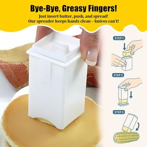 Confezione da 2 Spalmaburro in Plastica con Coperchio per Pane, Toast, Pancake e Cucina - Product Image 3