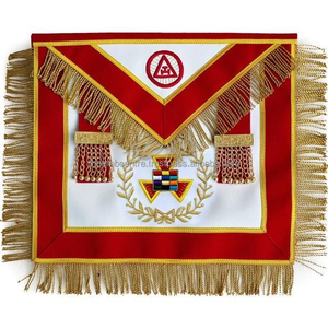 Tablier maçonnique de haute qualité York Rite, tablier de chapitre Royal Arch, broderie fine, insignes maçonniques, fournitures pour loge - Product Image 2