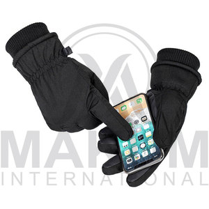 Guantes de Invierno Cálidos de Cuero para Hombres, Mujeres y Niños, Diseño de Dedos Separados Antideslizantes, Protección Impermeable para Esquí - Product Image 4