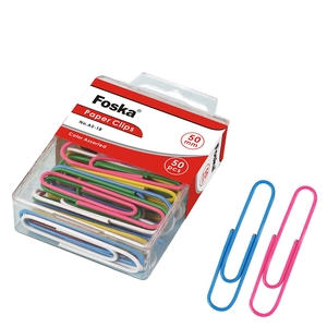 Alevar 100 gekleurde paperclips van geplastificeerd staal, grootte 25 mm, nr. 2, kleine paperclips, verschillende kleuren, 2693/25-1CF