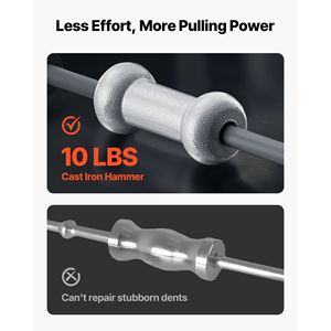 Kit estrattore per ammaccature a martello a scorrimento 13-in-1 da 10 libbre per autocarro pesante strumento di riparazione impugnatura antiscivolo telaio per custodia - Product Image 4