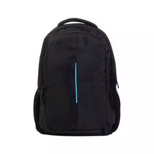 Black <b>Nylon</b> <b>Backpack</b> White Stripe Sporty Style Four Seasons Use Large Capacity School Business Travel Bag Waterproof Anti-Theft - Product Image 2