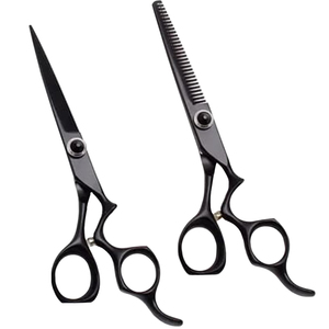 Vente en gros d'usine : Ensemble de ciseaux de barbier 6 pouces, ciseaux de coupe de cheveux, ciseaux texturants, conception personnalisée, emballage avec logo, OEM, pour usage en salon - Product Image 1
