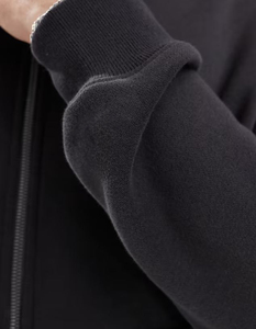 OEM Heavyweight 400gsm French Terry Zipper-<b>Up</b> Lined Drop Shoulder Men's Hoodie with Double Zipper Polyester/Cotton Loose Fit - Product Image 4