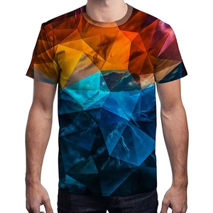 T-shirt pour homme en sublimation, 100% polyester, écologique, séchage rapide, tissu léger et respirant, parfait pour les tenues décontractées d'été - Product Image 3