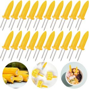 20 Pack 3.54 Inch Stainless Steel Corn Holders <b>BBQ</b> Accessories for Grilling Corn on the Cob Skewers Included - Product Image 1