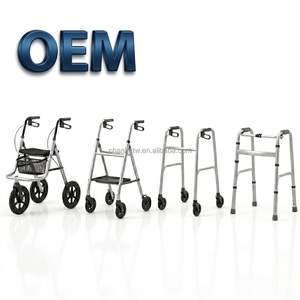 OEM Taiwan Customized Lightweight Aluminum Portable Folding <b>Rollator</b> Walker Shopping Cart Other Rehabilitation Therapy Supplies - Product Image 1