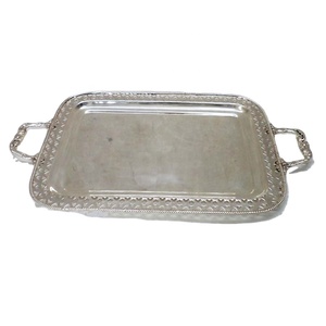New Metal <b>Tray</b> Decorative Antique Metal Serving <b>Trays</b> Wedding Kitchen Metal Handles Marble Serving <b>Tray</b> - Product Image 1