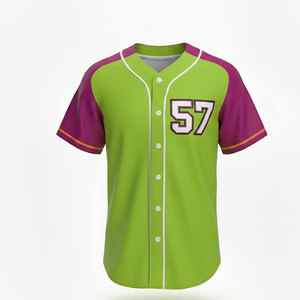 Maillot de baseball personnalisé pour hommes, vêtements de sport athlétiques, matière respirante, idéal pour le jeu d'équipe et les tenues décontractées - Product Image 2