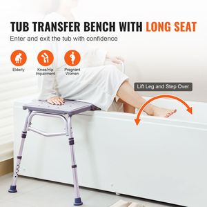 Sgabello da Doccia Robusto e Leggero per Adulti e Anziani, Regolabile, Antiscivolo per Vasca da Bagno, per Persone con Disabilità - Product Image 2