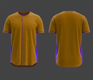 Maillot de baseball personnalisé, impression par sublimation, prix d'usine |   Kit de baseball d'équipe avec logo et numéros personnalisés |   Polyester respirant - Product Image 5