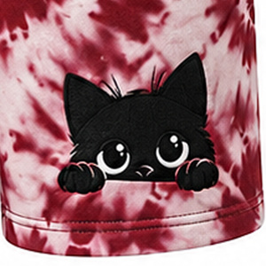 <b>Mens</b> Tie Dye <b>Fleece</b> <b>Shorts</b> Featuring Drawstring Waist Side Pockets Custom Embroidery Easy Streetwear Wholesale Clothing Supplier - Product Image 4