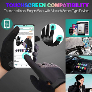 Custom Logo Cycling Gloves Touch Screen Workout Gloves Full Finger Mountain Bike Road Racing Gloves Anti <b>Slip</b> Silicone Palm - Product Image 3