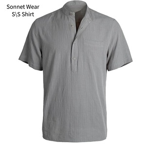เสื้อเชิ้ตแขนสั้นสีพื้นสำหรับผู้ชาย วี นิค - Product Image 2