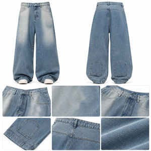 Jeans en denim brut original de haute qualité en coton, sur mesure, pour hommes, vente en gros - Product Image 2