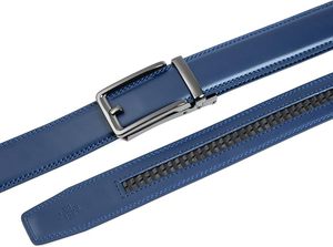Cinturón Formal de Cuero Genuino para Hombre, Color Sólido, Hebilla de Pin Rectangular de Hierro, Duradero, Negro, 3.5 cm - Product Image 6