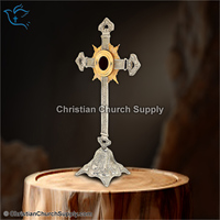 Monstrance avec support de relique plaqué or |   Monstrance Reliquaire Catholique Traditionnelle – Export Corporation
