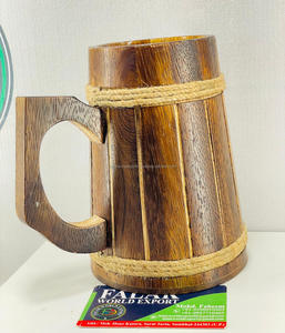 แก้วน้ำดื่มทำจากไม้รูปทรงสง่างามพิมพ์โลโก้ได้ตามต้องการจากอินเดียจากอินเดีย - Product Image 2