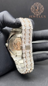 Reloj de Diamantes Moissanite de Acero Inoxidable de Primera Calidad, Estilo Hip Hop, con Movimiento de Cuarzo Resistente al Agua para Hombre, Disponible para la Venta - Product Image 5