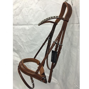 บังเหียนม้าหนังประดับคริสตัลหลากสีสำหรับขี่ม้า - Product Image 4