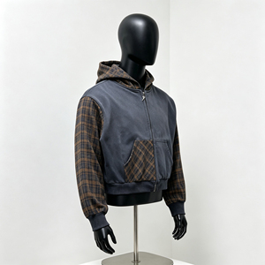 Camisa Chaqueta de Franela Estilo Urbano al por Mayor, Manga Larga, a Cuadros, Forro de Poliéster, Transpirable - Product Image 3