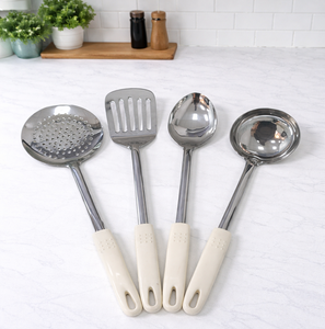 Professional Stainless Steel Kitchen <b>Tool</b> Set | Long Handle Slotted Spatula 6 Pcs - Product Image 5
