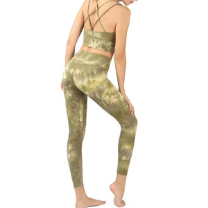 Conjunto de Yoga Deportivo, Cómodo y Elástico, Personalizado, para Mujer, Material Spandex/Nylon, Transpirable, Elástico en Cuatro Direcciones, Cintura Alta - Product Image 4