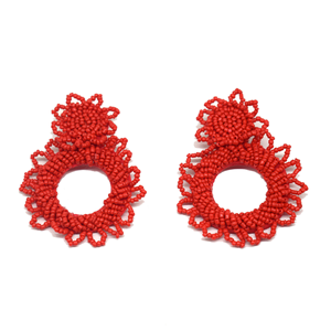 Wholesale Fashion Boho Style Handmade Beaded Earrings <b>Colorful</b> Flower Seed <b>Bead</b> Earrings for Women by MD HANDICRAFTS - Product Image 1