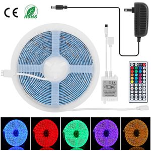 Striscia LED RGB da 5m (16.4FT) con cambio colore, impermeabile IP65, dimmerabile, 5050 LED, lampada decorativa, 150 LED RGB - Product Image 1