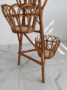 Multi Layer Rattan Plant Holder For Balcony Garden And Terrace Decor Stylish Flower <b>Pot</b> <b>Stand</b> For Green Plant Display - Product Image 5