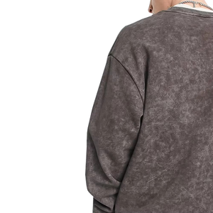 Full Customized 100% Cotton Spring Men's Crew Neck Sweatshirt Custom Logo <b>Printed</b> Fleece Color <b>Block</b> Casual Eco-Friendly 350g - Product Image 3