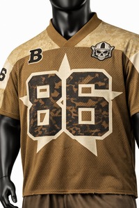 Ensemble de maillot et short de football américain de qualité supérieure, uniforme sportif respirant, vêtements d'équipe personnalisés pour les entraînements et les matchs - Product Image 5