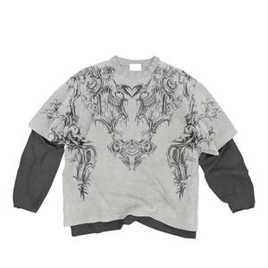 Camiseta de Manga Corta de Doble Capa, Diseño Cómodo, 100% Algodón Tejido, Corte Regular, Secado Rápido, Transpirable, Estilo Hip Hop - Product Image 5