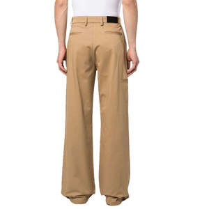 Pantalones de trabajo holgados 100% algodón con cremallera, pierna ancha, para hombre, diseño multibolsillos, refuerzo doble en las rodillas BD - Product Image 4
