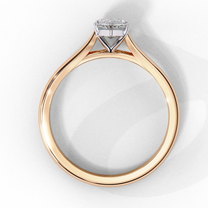 14K Rose Gold 0.80ct Marquise Lab Grown Diamond Solitaire Engagement <b>Ring</b>, E Color VVS, IGI Certified Six Prong <b>Fine</b> Jewelry - Product Image 2