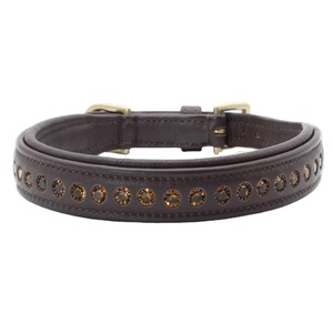 ปลอกคอสุนัขหนังพิเศษทำด้วยมือพร้อมหมุดตกแต่งส่วนตัวและกระดุมบุนวมนุ่มผู้ผลิตและผู้ค้าส่ง - Product Image 3