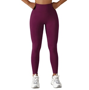 Leggings de Yoga de Alta Calidad para Mujer, Sólidos, Elásticos en Cuatro Direcciones, Nailon y Spandex Transpirables, Ecológicos, para Gimnasio, Entrenamiento y Fitness - Product Image 1