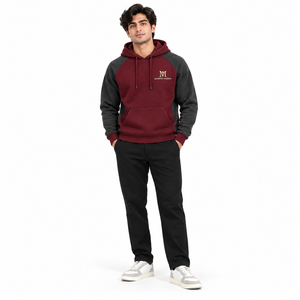 Sudadera con Capucha Unisex, Forro Polar, Manga Raglán, Color Sólido, 100% Algodón, Informal, para Verano, con Bolsillo, de Secado Rápido y Transpirable - Product Image 1